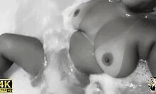 Milf teacher bubbles in bath then fists her huge pussy!