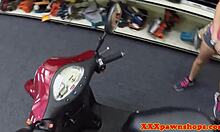 Cocksucking pawn babe gulps down broker's thick jizz in hidden office cam!