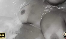 Milf teacher bubbles in bath then fists her huge pussy!