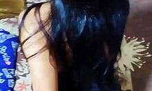 Delivery guy bends me over and creampies my face before husband gets home unprotected