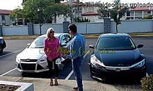 blonde milf housewife perks delivery driver shaved pussy blowjob riding cowgirl