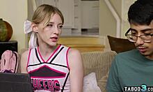 teen cheerleader melody marks loses virginity shy guys dark cock