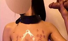 master drips hot candle wax on submissive redhead teen's shaved pussy during rough anal roleplay deepthroat doggystyle!