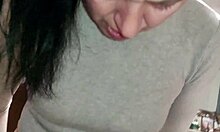 married slut sneaks out to suck and fuck neighbor's cock while hubby waits at home