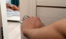 Husband sneaks in licks wife's pussy while she pleasures herself wildly