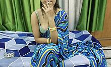 Indian stepsis rides stepbro cowgirl after helping arrange gift in hindi