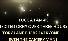 Tory Lanes hosts fan fuck fest as three studs battle for her wet cunt