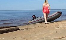 Sexy Milf Flaunts Juicy Big Ass Curves On Beach