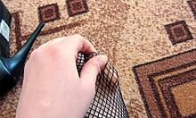 milf trembles fingering hairy pussy to soaking orgasm