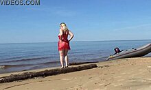 Sexy Milf Flaunts Juicy Big Ass Curves On Beach