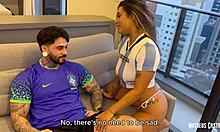 iara sanchez argentine latina teases tattooed body blowjob consolation post loss