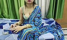 Indian stepsis rides stepbro cowgirl after helping arrange gift in hindi