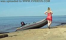 Sexy Milf Flaunts Juicy Big Ass Curves On Beach