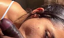 Brunette bombshell slams unfiltered blowjob on huge cock amateur couple action nysdel