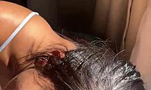 Brunette bombshell slams unfiltered blowjob on huge cock amateur couple action nysdel