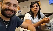 Morena Bare in Public Square Teases Hot Curves and Creamy Finish