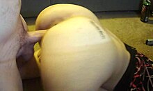 gf drops to knees under desk slurping cock before pussy cumshot pounding