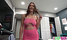 stepsis looks like total slut w big boobs n that outfit 🔥
