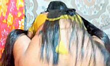 desi wife in green saree takes hard interracial fuck from black bull