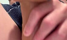 scarlet begs for creampie as her tight pussy overflows with hot cum