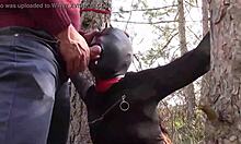 milf gags chokes on monster cock in bondage hood facefuck preview!