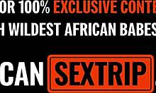 submissive ebony gf sloppy deepthroats big cock bent over doggystyle on vacation