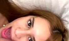 i put my stepsis on her knees to suck my cock 😈 she loved it!