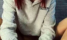 Dirty Stepsis Teases Cock with Special Socks Footjob