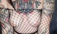 goth girlfriend rides dildo vibrator with joi till squirting orgasm hits hard