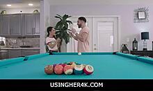 hey teen freya von doom bent over pool table for hardcore pounding 😈💦