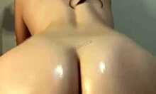 roommate's huge shining ass bounces wild in reverse cowgirl dorm ride