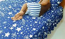 Husband shares bed with sleeping Indian bhabhi tease