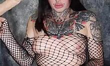 goth girlfriend rides dildo vibrator with joi till squirting orgasm hits hard