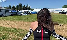 The adventures of lety episode 4 flash outdoors camping in imola italy
