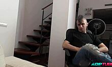 Spanish Nora Barcelona's first time deepthroated and fucked by stranger cuckold watches