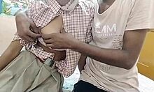desi schoolgirl gets naughty with lover
