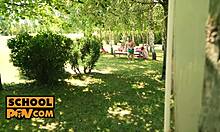 POV TIFFANY TATUM SUCKS BLONDE PETITE DICK OUTDOORS HARDCORE