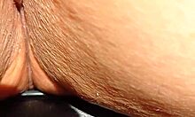 Mature wife flashes huge soaking wet shaved pussy lips in slow motion exhibition