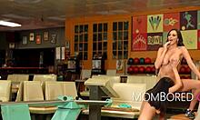 my boyfriend's friend joins stepmom and stepdaughter for free use threesome bowling alley