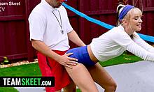 strict coach pushes students' limits with extra dirty stretching 😈💦