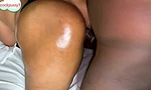 Sweet creampied pussy overflows with thick bbc cum loads in steamy doggystyle.