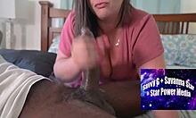 Beach babe's tan lines lead to hardcore interracial fucking and deepthroat sucking session