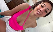 Latina Step Daughter Rides POV Cock Cowgirl After Dirty Crush Confession