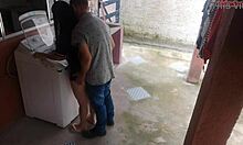 housewife pays washer tech with ass while hubby's out 🍑😏