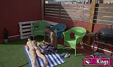 nadja's teasing her neighbor turns hot when his monster cock surprises her during the massage