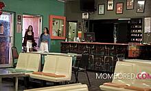 my boyfriend's friend joins stepmom and stepdaughter for free use threesome bowling alley