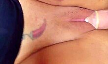 damn he pulled out the condom and filled my tight pussy up completely 💦🤰