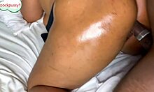 Sweet creampied pussy overflows with thick bbc cum loads in steamy doggystyle.