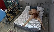 mature daddy deepthroats lingerie teen stepdaughter while fingering her tight ass