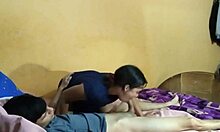 Stepsis sneaks in for sneaky blowjob and tit cum while i wake up